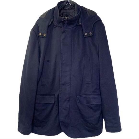 Zara Other - ZARA MAN WINTER COAT IN DARK NAVY BLUE MEN  SEZE XL
